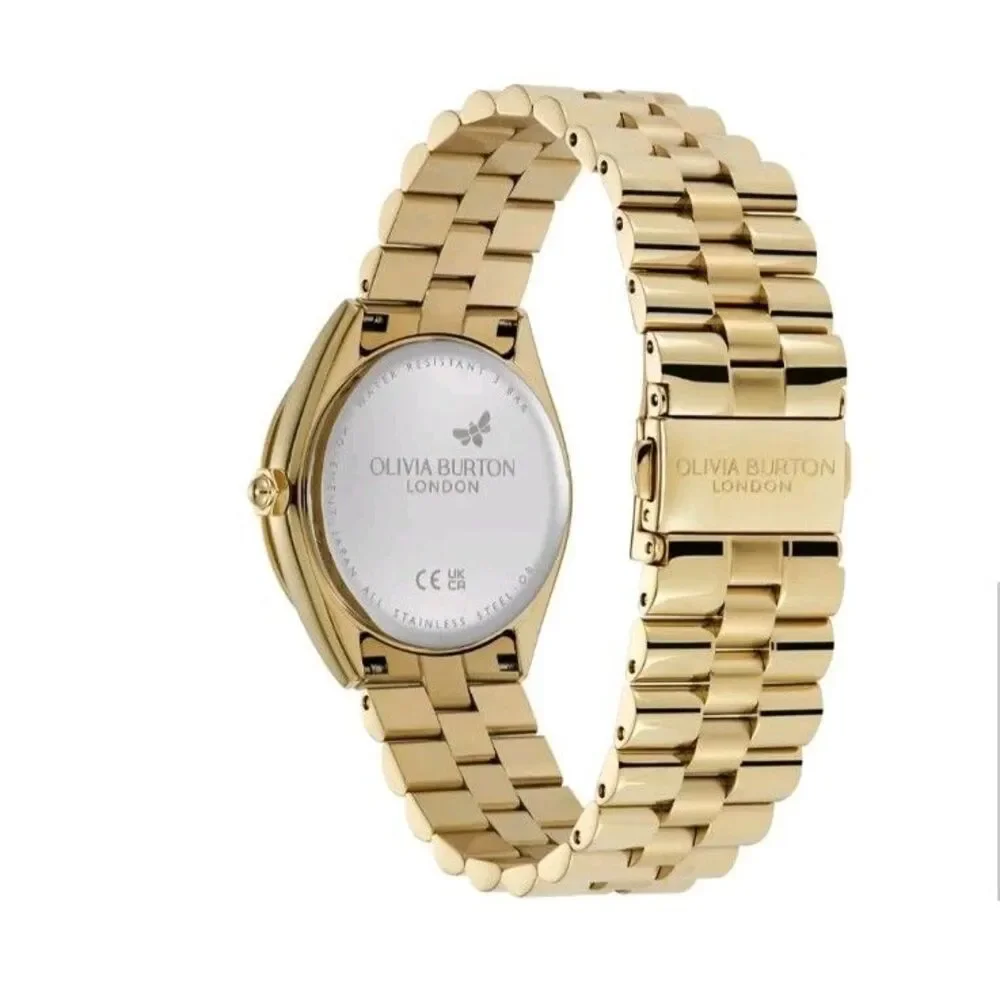 Olivia Burton Women's Bejewelled Le Gold Tone Stainless Steel Bracelet Watch